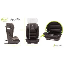 4Baby App-Fix Black 15-36 Kg I-Size Autostoel -KinderReisWereldNederland 4baby app fix black 15 36 kg i size autostoel 13