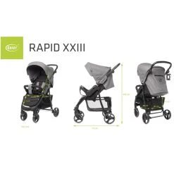 4Baby Rapid XXIII Grey Melange Wandelwagen -KinderReisWereldNederland 4baby rapid grey melange wandelwagen 12