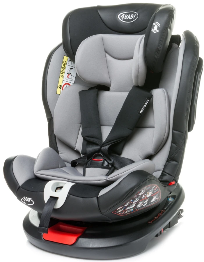4Baby Roto-Fix Black 360º 0-36 Kg Isofix Autostoel 5 4Baby Roto-Fix Black 360º 0-36 Kg Isofix Autostoel - Afbeelding 5