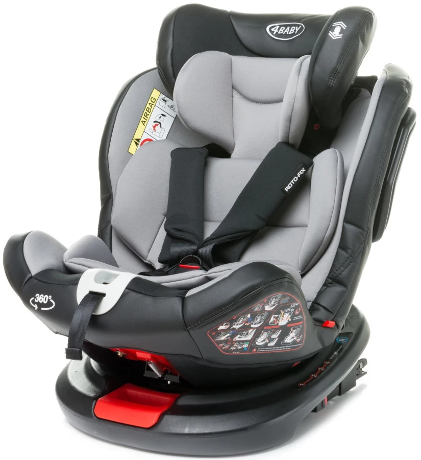 4Baby Roto-Fix Grey 360º 0-36 Kg Isofix Autostoel 3 4Baby Roto-Fix Grey 360º 0-36 Kg Isofix Autostoel - Afbeelding 3