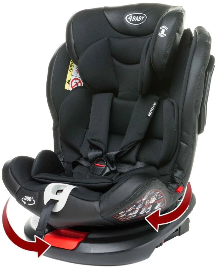 4Baby Roto-Fix Black 360º 0-36 Kg Isofix Autostoel 1 4Baby Roto-Fix Black 360º 0-36 Kg Isofix Autostoel