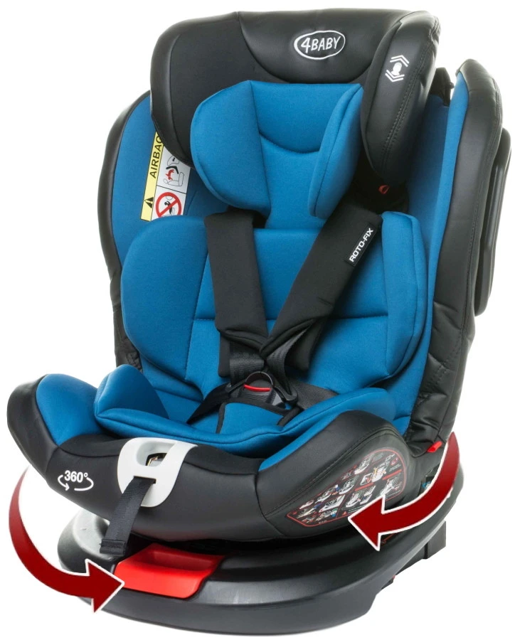 4Baby Roto-Fix Blue 360º 0-36 Kg Isofix Autostoel 1 4Baby Roto-Fix Blue 360º 0-36 Kg Isofix Autostoel