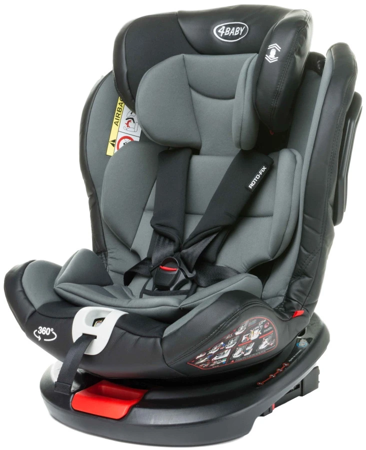 4Baby Roto-Fix Grey 360º 0-36 Kg Isofix Autostoel 13 4Baby Roto-Fix Grey 360º 0-36 Kg Isofix Autostoel - Afbeelding 13
