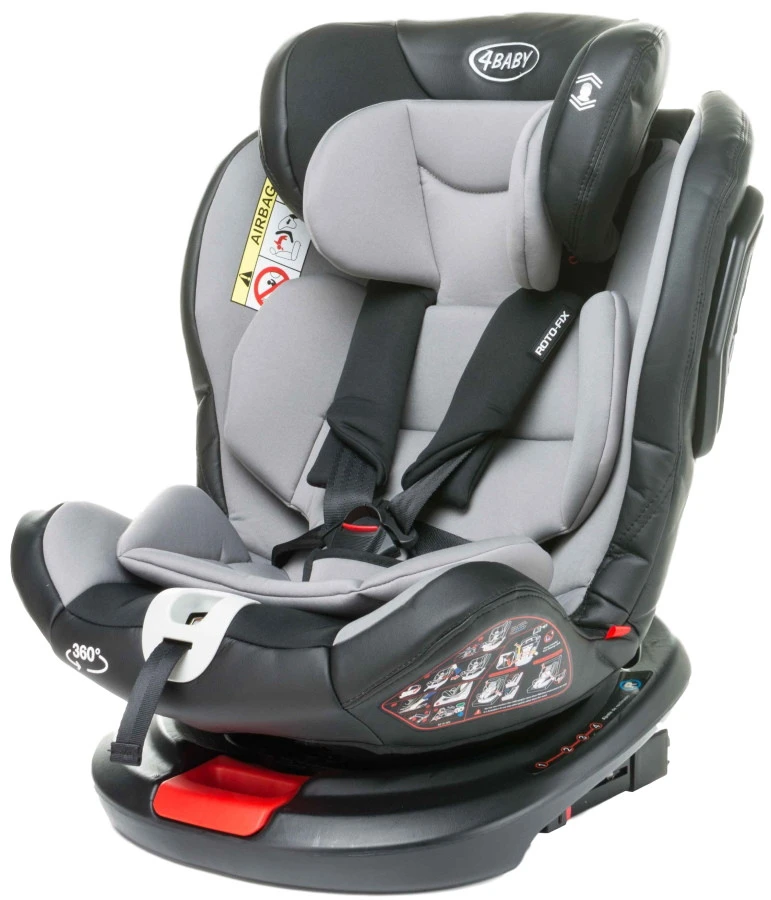 4Baby Roto-Fix Light Grey 360º 0-36 Kg Isofix Autostoel 11 4Baby Roto-Fix Light Grey 360º 0-36 Kg Isofix Autostoel - Afbeelding 11