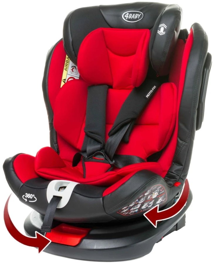 4Baby Roto-Fix Red 360º 0-36 Kg Isofix Autostoel 1 4Baby Roto-Fix Red 360º 0-36 Kg Isofix Autostoel