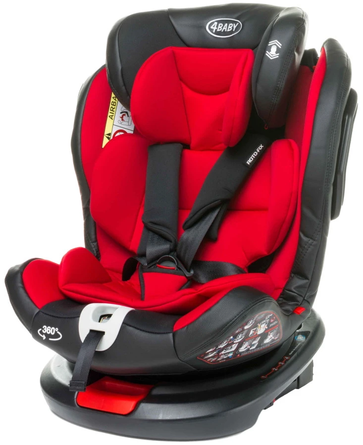 4Baby Roto-Fix Red 360º 0-36 Kg Isofix Autostoel 2 4Baby Roto-Fix Red 360º 0-36 Kg Isofix Autostoel - Afbeelding 2