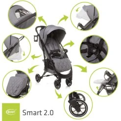 4Baby Smart 2.0 Grey Wandelwagen Incl. Beenkap -KinderReisWereldNederland 4baby smart 2.0 grey wandelwagen incl. beenkap 13