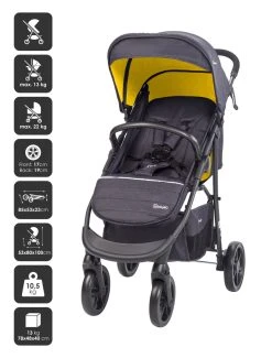 Babygo Style Mustard 3-in-1 Kinderwagen Incl. Autostoel 6322 -KinderReisWereldNederland 6322 style3in1 mustard 4 babygo