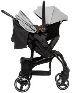 Babygo Basket Grey Melange Wandelwagen Incl. Autostoel 64012 -KinderReisWereldNederland Babygo Basket Grey Melange Wandelwagen Incl. Autostoel 64012 1