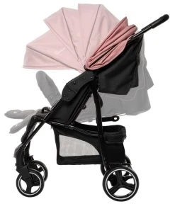 Babygo Basket Pink Melange Wandelwagen 6403 -KinderReisWereldNederland Babygo Basket Pink Melange Wandelwagen 6403 2