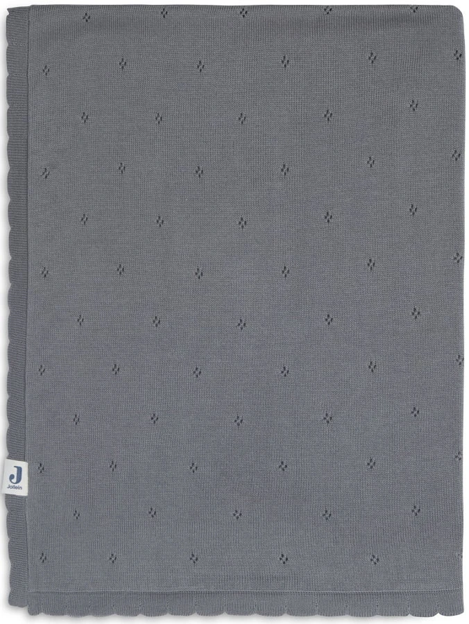 Jollein Pointelle Storm Grey 100 X 150 Cm Ledikantdeken 516-522-66064 2 Jollein Pointelle Storm Grey 100 X 150 Cm Ledikantdeken 516-522-66064 - Afbeelding 2