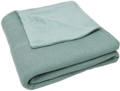 Jollein Basic Knit Forest Green / Fleece 100 X 150 Cm Ledikantdeken 517-522-65219