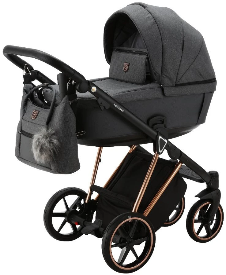 Adamex Belissa Special Edition Grey/Rose 2-in-1 Kinderwagen PS-596 1 Adamex Belissa Special Edition Grey/Rose 2-in-1 Kinderwagen PS-596