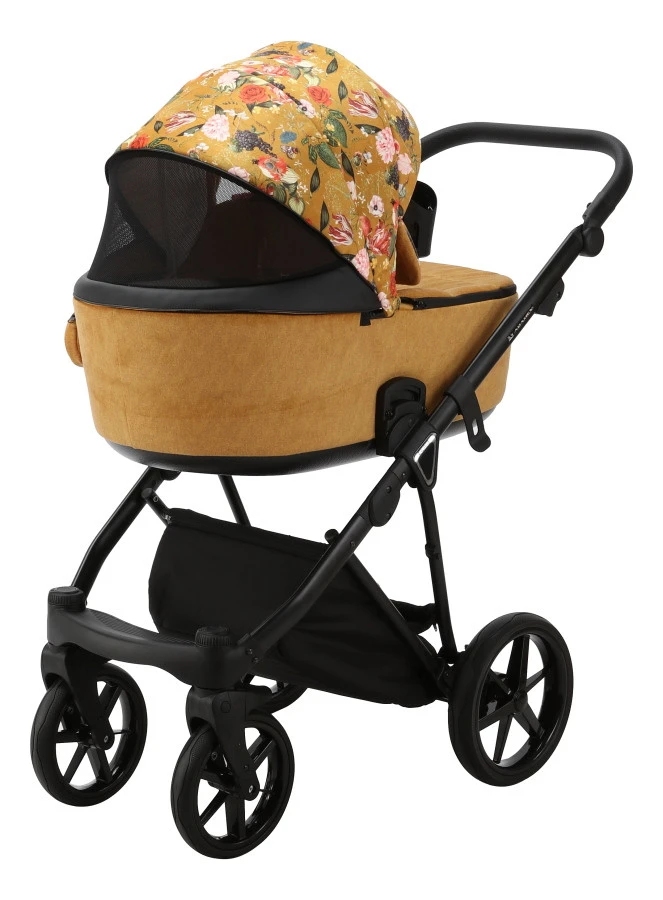 Adamex Porto Flowers Ochre 2-in-1 Kinderwagen FL-3 4 Adamex Porto Flowers Ochre 2-in-1 Kinderwagen FL-3 - Afbeelding 4