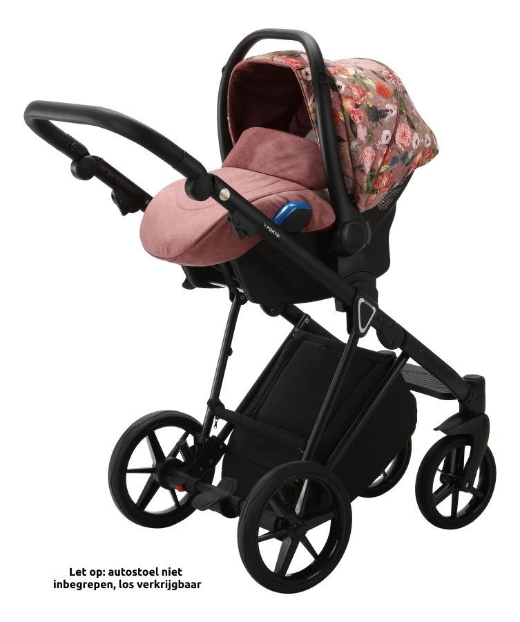 Adamex Porto Flowers Pink 2-in-1 Kinderwagen FL-2 8 Adamex Porto Flowers Pink 2-in-1 Kinderwagen FL-2 - Afbeelding 8