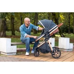 Cangaroo Alma Light Grey Silver 3-in-1 Combi Kinderwagen Incl. Autostoel -KinderReisWereldNederland alma alu 1
