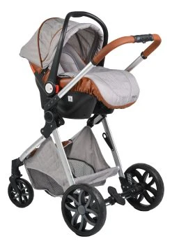 Cangaroo Alma Light Grey Silver 3-in-1 Combi Kinderwagen Incl. Autostoel -KinderReisWereldNederland alma alu 10