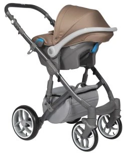 Baby Merc Faster 3 Grey/Brown Kinderwagen Incl. Autostoel FIII 100 -KinderReisWereldNederland baby merc faster 3 beige kinderwagen incl. autostoel 4