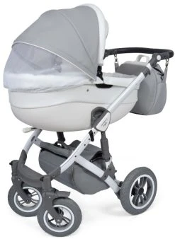 Baby Merc Faster 3 Eco Leather Grey Kinderwagen Incl. Autostoel F10 -KinderReisWereldNederland baby merc faster 3 grey kinderwagen incl. autostoel 2
