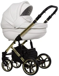 Baby Merc Faster 3 White/Gold Limited Edition Kinderwagen Incl. Autostoel L/190/ZE