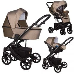 Baby Merc Mosca Beige 3-in-1 Kinderwagen Incl. Autostoel MO/MO02/B