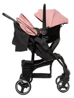 Babygo Basket Pink Melange Wandelwagen Incl. Autostoel 64013 -KinderReisWereldNederland babygo basket pink melange wandelwagen incl. autostoel 64013 2