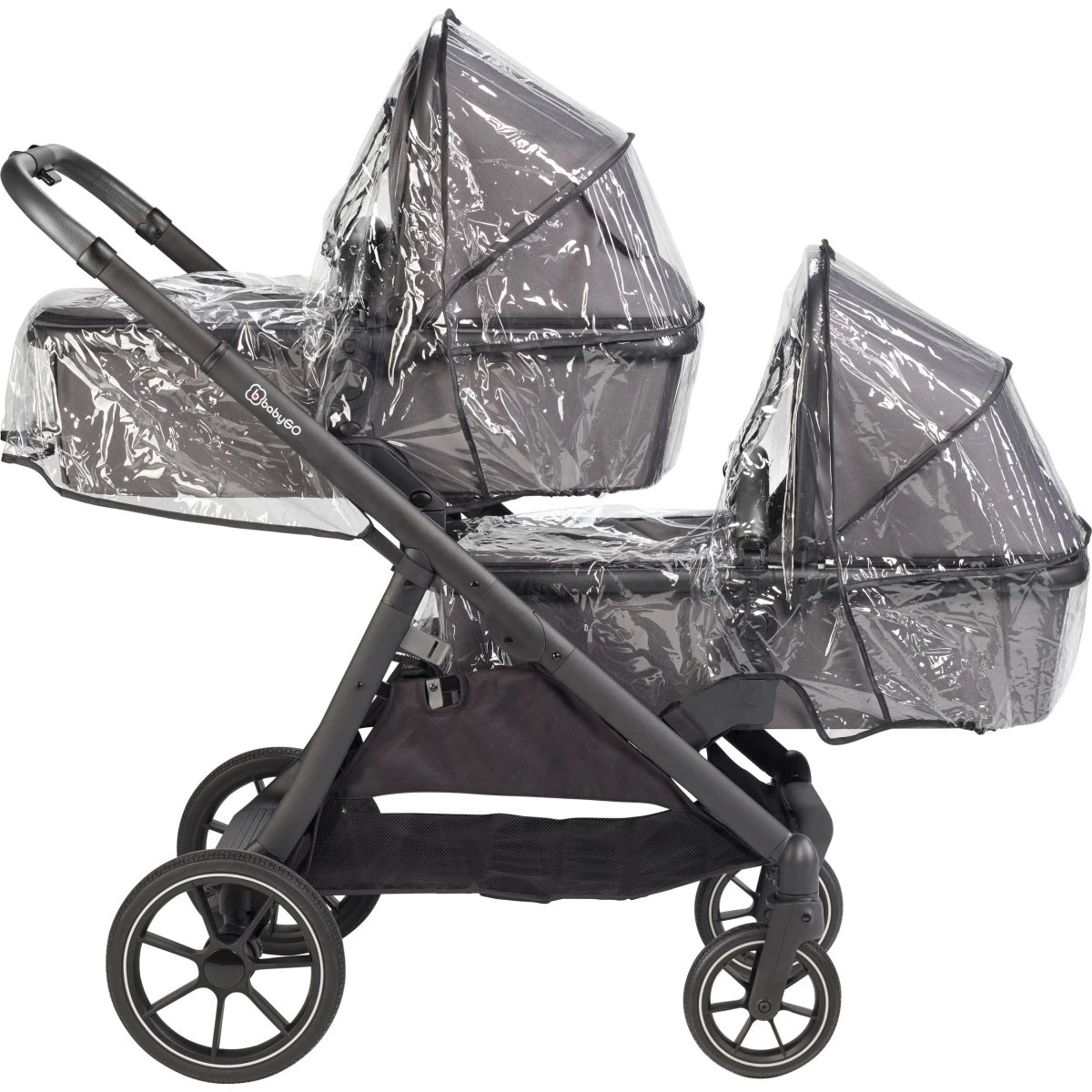 Babygo Duo Mega Grey Tandem Kinderwagen Incl. 2 Autostoelen 78001 11 Babygo Duo Mega Grey Tandem Kinderwagen Incl. 2 Autostoelen 78001 - Afbeelding 11