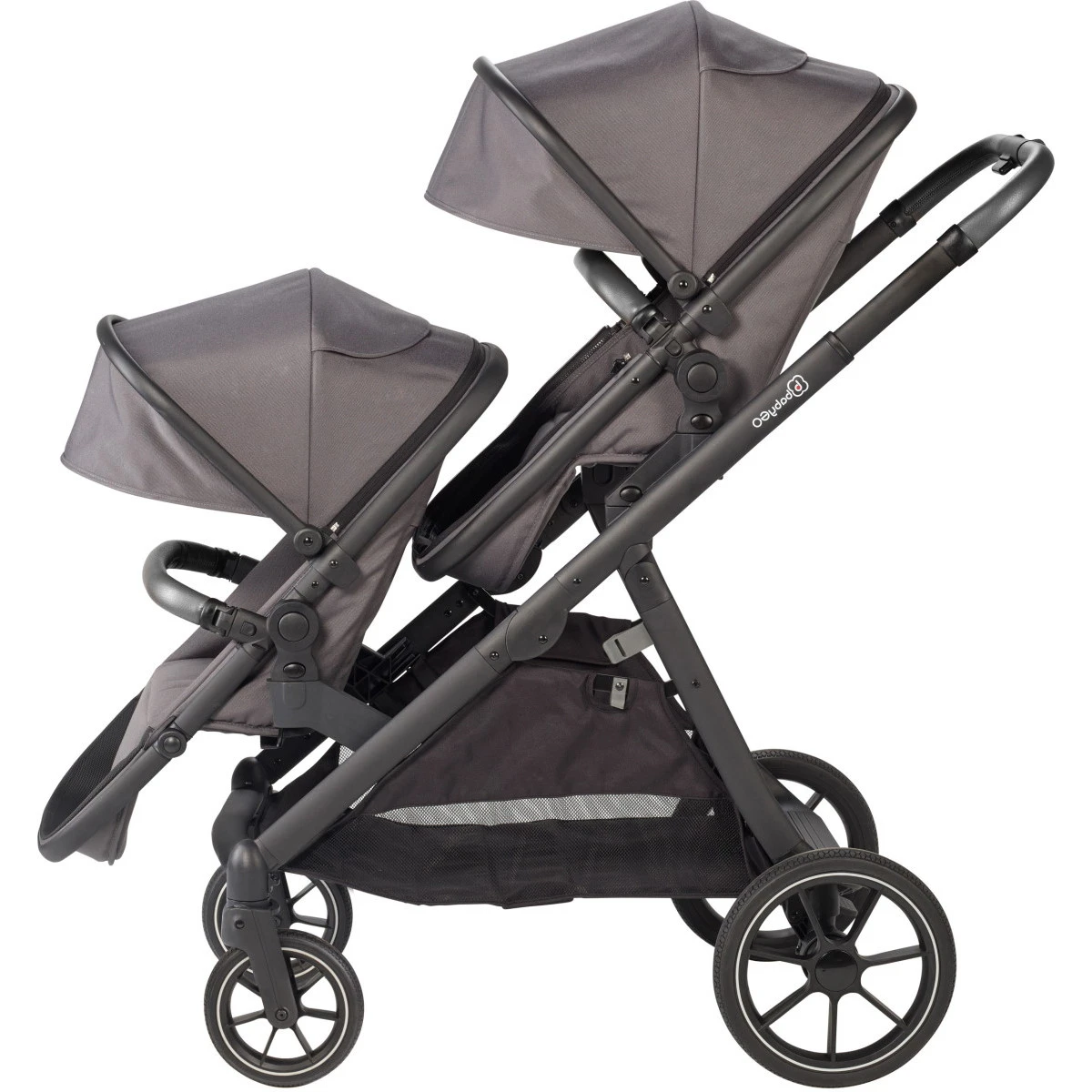 Babygo Duo Mega Grey Tandem Kinderwagen Incl. 2 Autostoelen 78001 7 Babygo Duo Mega Grey Tandem Kinderwagen Incl. 2 Autostoelen 78001 - Afbeelding 7