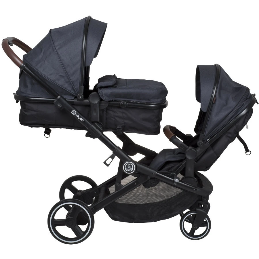 Babygo Twinner Blue Tandem Duowagen 7502 4 Babygo Twinner Blue Tandem Duowagen 7502 - Afbeelding 4