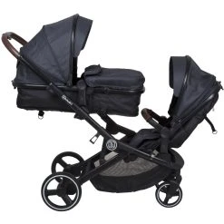Babygo Twinner Grey Tandem Duowagen Incl. 2 Autostoelen -KinderReisWereldNederland babygo twinner tandem duowagen 16 2 1