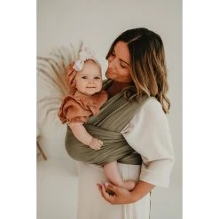 Babylonia Tricot-Slen Bamboo Khaki Green Draagdoek BDDTSB_1_707 -KinderReisWereldNederland bddtsb 707 01 lr