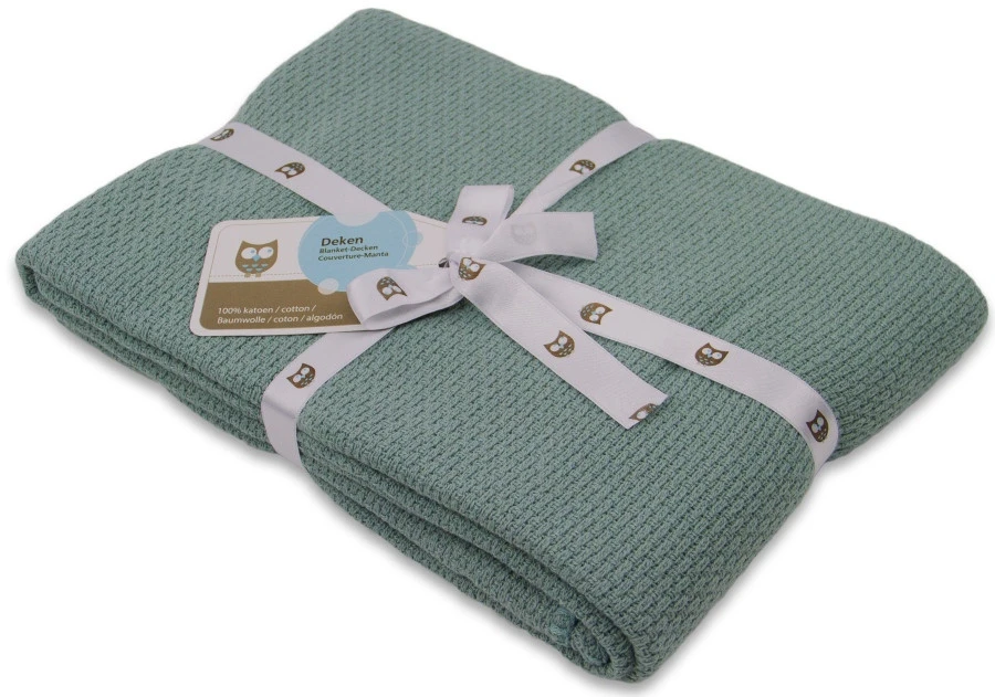 Briljant Pique Stonegreen 100 X 150 Cm Zomer Ledikantdeken 60R 2 Briljant Pique Stonegreen 100 X 150 Cm Zomer Ledikantdeken 60R - Afbeelding 2