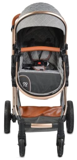 Cangaroo Alma Dark Grey 3-in-1 Combi Kinderwagen Incl. Autostoel -KinderReisWereldNederland cangaroo alma grey 3 in 1 combi kinderwagen incl. autostoel 1 1