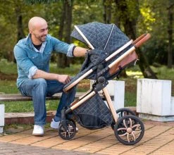 Cangaroo Alma Dark Grey 3-in-1 Combi Kinderwagen Incl. Autostoel -KinderReisWereldNederland cangaroo alma grey 3 in 1 combi kinderwagen incl. autostoel 7 1