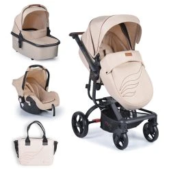 Cangaroo Ellada Beige 3-in-1 Combi Kinderwagen Incl. Autostoel -KinderReisWereldNederland cangaroo ellada beige 3 in 1 kinderwagen incl. autostoel 17