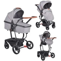 Cangaroo Ellada Grey 3-in-1 Combi Kinderwagen Incl. Autostoel