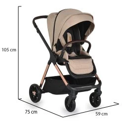 Cangaroo Empire Beige 3-in-1 Kinderwagen Incl. Autostoel -KinderReisWereldNederland cangaroo empire beige 3 in 1 kinderwagen incl. autostoel 20