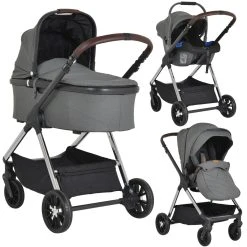 Cangaroo Empire Dark Grey 3-in-1 Kinderwagen Incl. Autostoel