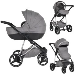 Cangaroo Florence Grey 3-in-1 Kinderwagen Incl. Autostoel 109996