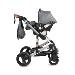 Cangaroo Gala Steel Grey 3-in-1 Combi Kinderwagen Incl. Autostoel -KinderReisWereldNederland cangaroo gala black leather 3 in 1 combi kinderwagen incl autostoel 9