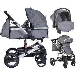 Cangaroo Gala Premium Panther 3-in-1 Combi Kinderwagen Incl. Autostoel