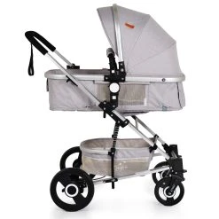 Cangaroo Gigi Light Grey 3-in-1 Combi Kinderwagen Incl. Autostoel -KinderReisWereldNederland cangaroo gigi light grey 3 in 1 combi kinderwagen 3