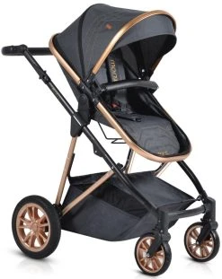 Cangaroo Midas Black 3-in-1 Combi Kinderwagen Incl. Autostoel -KinderReisWereldNederland cangaroo midas black 3 in 1 combi kinderwagen incl. autostoel 4