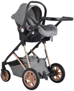 Cangaroo Midas Grey 3-in-1 Combi Kinderwagen Incl. Autostoel -KinderReisWereldNederland cangaroo midas grey 3 in 1 combi kinderwagen incl. autostoel 12