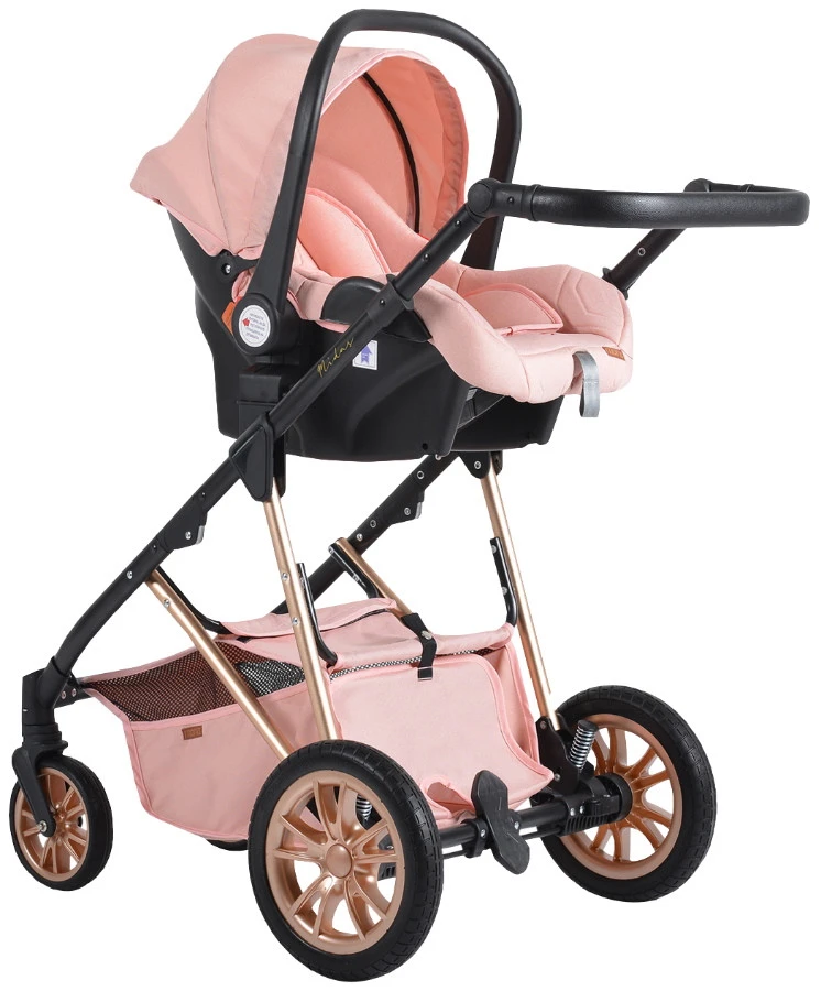 Cangaroo Midas Pink 3-in-1 Combi Kinderwagen Incl. Autostoel 9 Cangaroo Midas Pink 3-in-1 Combi Kinderwagen Incl. Autostoel - Afbeelding 9