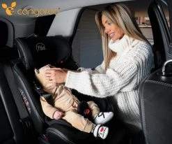 Cangaroo Pilot Light Grey Leather SPS Isofix 360° 0-36 Kg Autostoel Met Zonnekap -KinderReisWereldNederland cangaroo pilot isofix 360 autostoel 0 36 kg 3