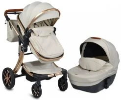 Cangaroo Polly Beige 3-in-1 Combi Kinderwagen Incl. Autostoel -KinderReisWereldNederland cangaroo polly beige 3 in 1 combi kinderwagen incl. autostoel 4