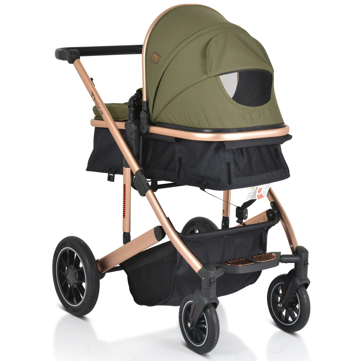 Cangaroo Thira Green 3-in-1 Combi Kinderwagen Incl. Autostoel 6 Cangaroo Thira Green 3-in-1 Combi Kinderwagen Incl. Autostoel - Afbeelding 6