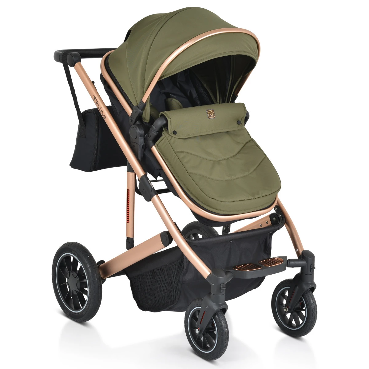 Cangaroo Thira Green 3-in-1 Combi Kinderwagen Incl. Autostoel 7 Cangaroo Thira Green 3-in-1 Combi Kinderwagen Incl. Autostoel - Afbeelding 7