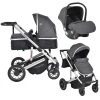 Cangaroo Thira Grey 3-in-1 Combi Kinderwagen Incl. Autostoel